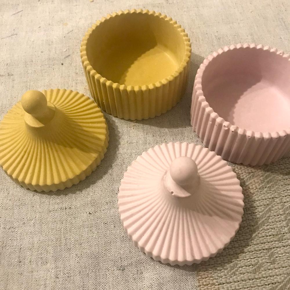Silicone Mold for DIY Handmade Plaster Form Aroma Candle Cup Molds Mongolia Cup Gypsum Cement Storage Jewelry Box Mould Supplies