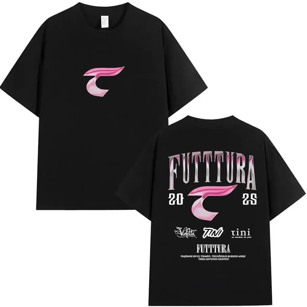 Singer TINI STOESSEL Futtura 2026 Tour New Album Printed Unisex Harajuku Style Pure Cotton Short Sleeve Fashion Streetwear