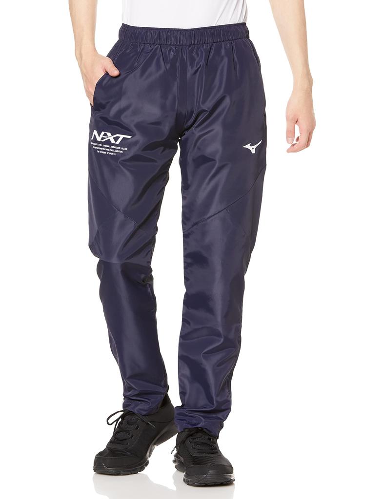 Mizuno Windbreaker Training Deep Size 2XL N-XT Pants, Wear, 32JF1745, Navy,