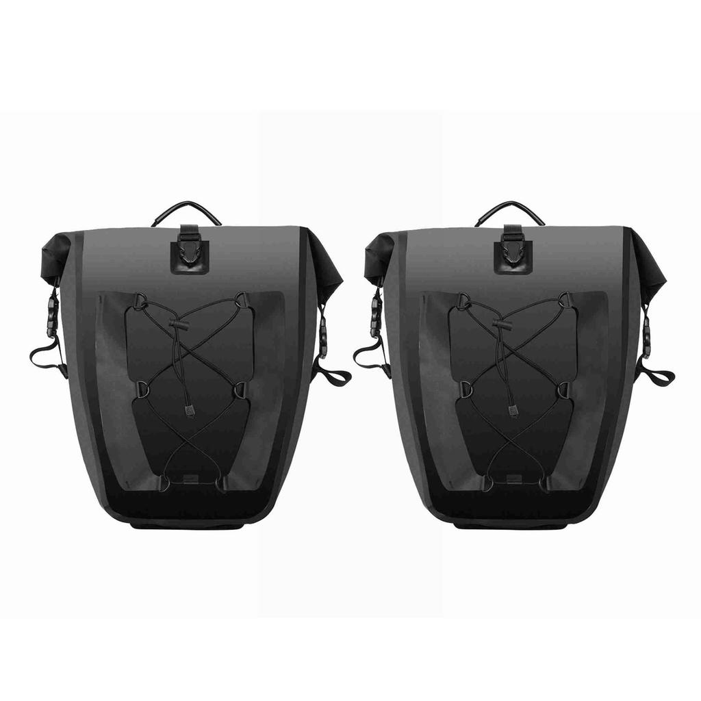 2pcs Large Capacity Bike Panniers Waterproof Bike Rear Rack Bag for Cycle Traveling Touring