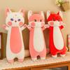 70-130cm  Kawaii Cat Red Fox Plush Toy Soft Animal Toys Stuffed Cat Long Pillow Cushion Birthday Gifts