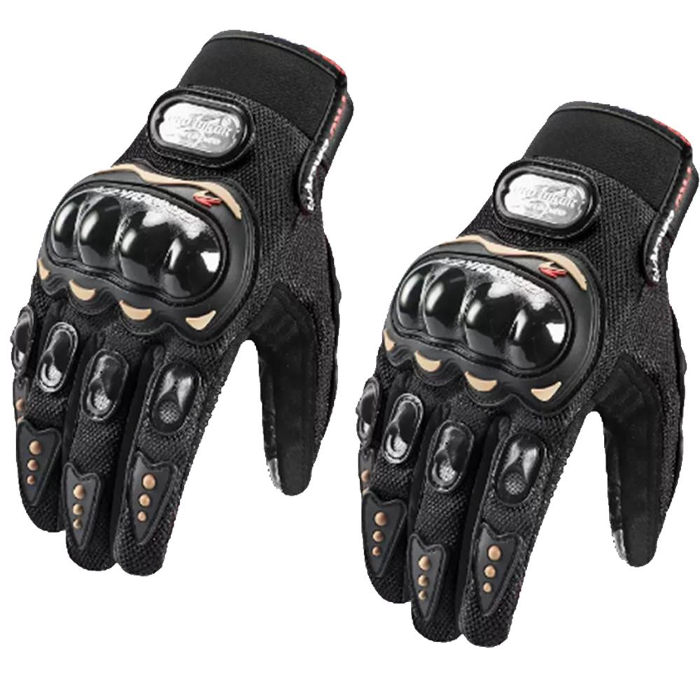Men s & Women s Motorcycle Gloves Spring/Summer, Anti-Slip, Warm, All-Season Windproof Riding, Off-Road, and Racing Gloves M чёрный