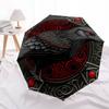 Raven Totem: Mystical Norse OrnamentUmbrella with Cute Design,Portable 3-Fold Compact Umbrella for Men&Women,Valentine's Day Mother's Day Ha