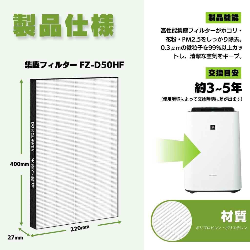 MSHNE Replacement Filters for Sharp Air Deodorizing Filter HEPA Dust Collection Filter Disposable Filter Activated Easy To Compatible with 5