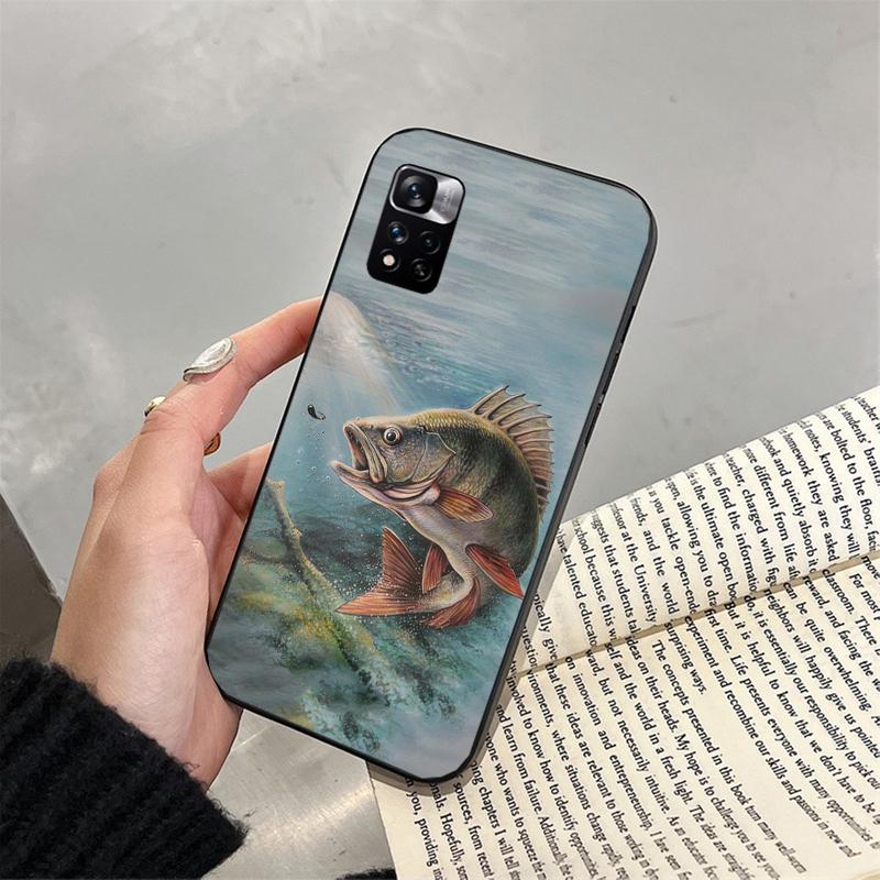Bass Fish Fisherman Phone Case For Xiaomi Redmi Note 13 12 Pro 11S 11 10 Pro 10S 12S Redmi 10 9C 13C