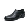 5cm Height-Increasing Men's Leather Shoes: Korean & British Style, Thick-Heeled Casual Footwear for Business & Nightclub