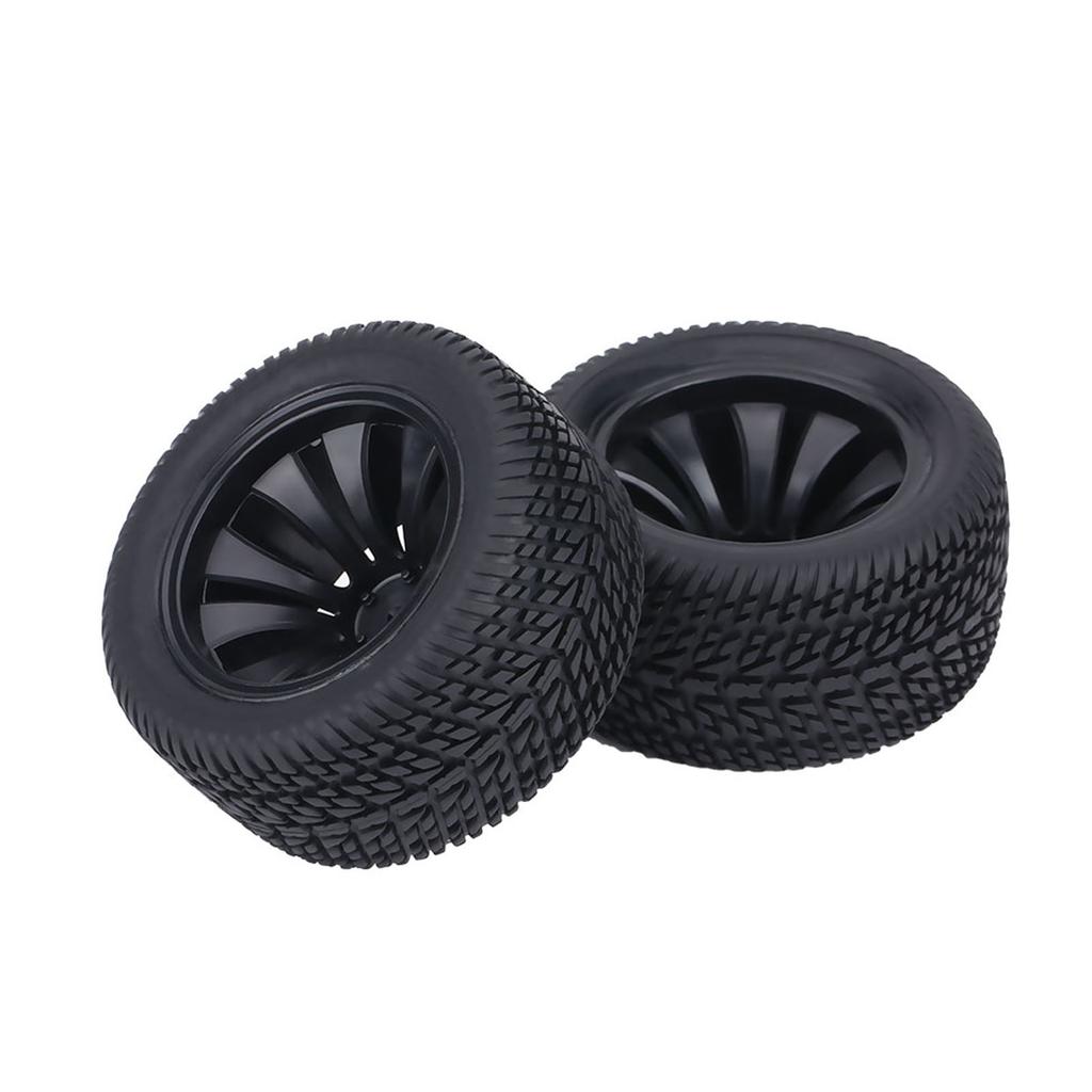 2pcs set Rubber Tyre Tires & Plastic Hubs Wheel for 1:12 RC Car Racing Car Truck