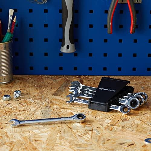 Amazon Basics Metric Ratchet Wrench Set, 5 Pieces