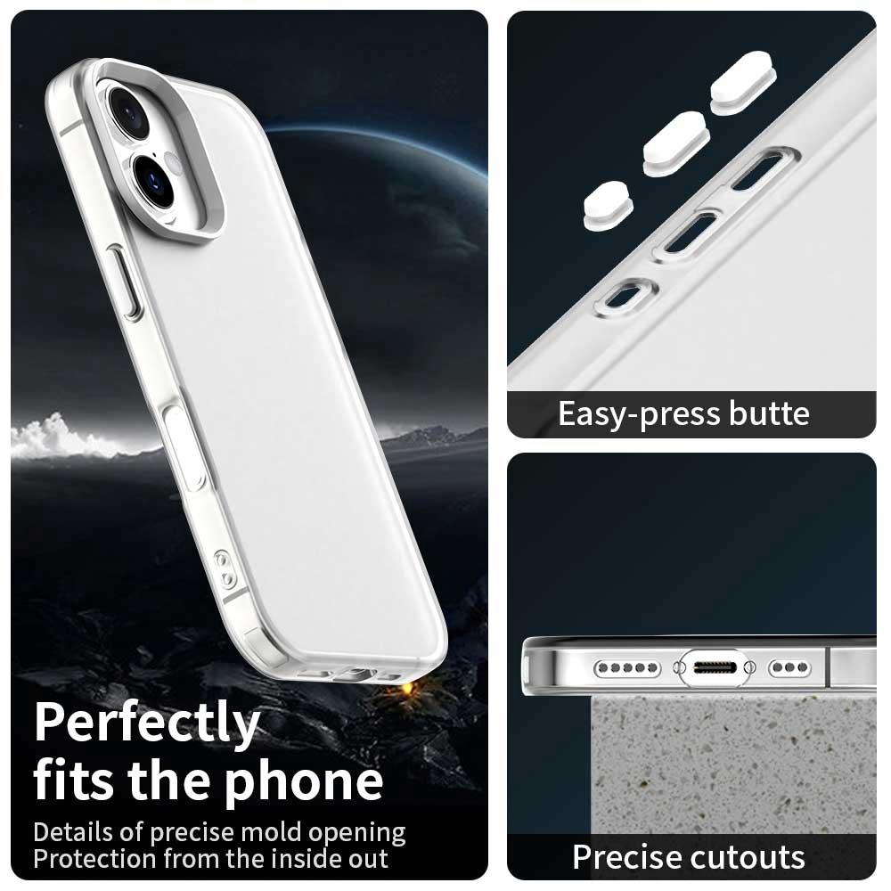 For iPhone 17 Case PC+TPU+PET Matte Anti-Drop Phone Back Cover