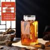 ZISIZ Octagonal Thickened Glass Brewing Jar with ABS Faucet