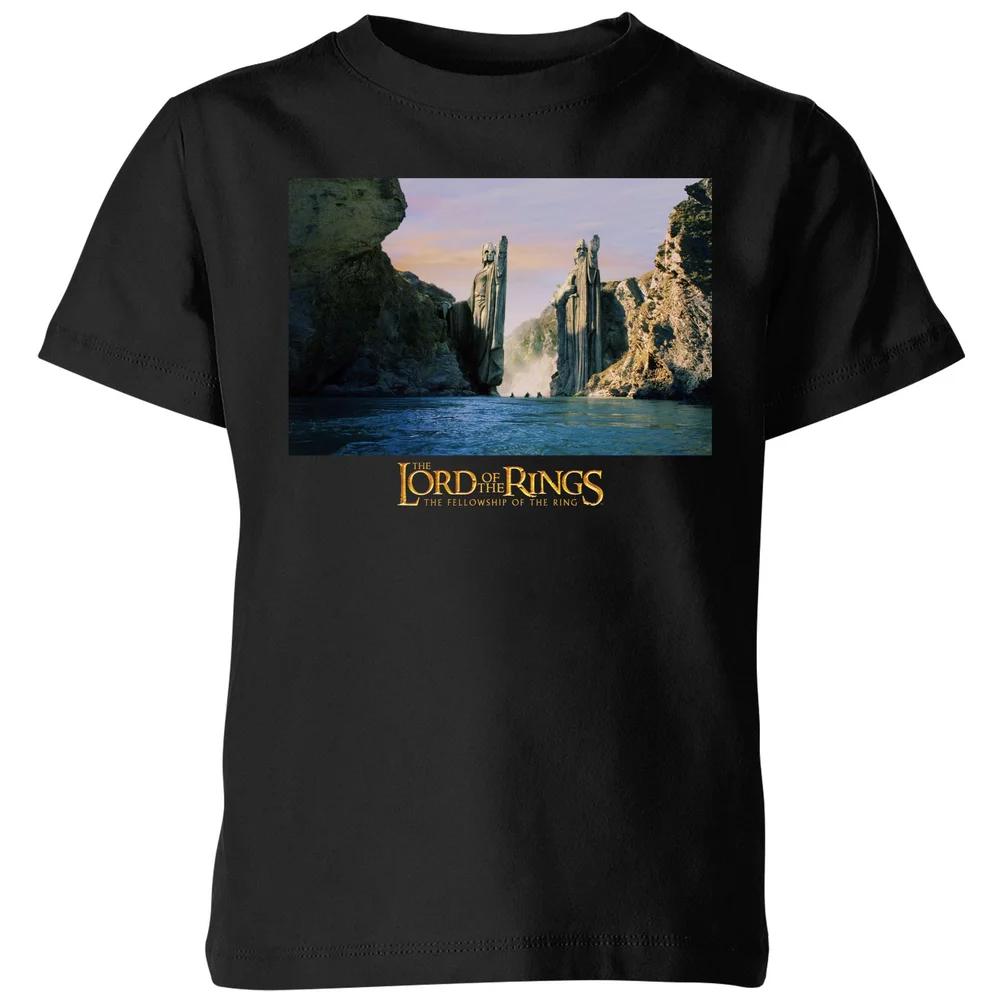 Lord Of The Rings Argonath Kids  T-Shirt - Black - 3-4 Years 100