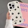 Cute Kitten Paw Prints Case for iPhone 16 Pro Max 14 XR 8 11 13 17 Air 12 15 Plus Soft Phone Cover