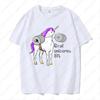 Rainbow Unicorn Installing Muscles Please Wait Gym Funny Sticker Tops Men Women Hipster Creative Cool Tshirt Kawaii Tees Gifts