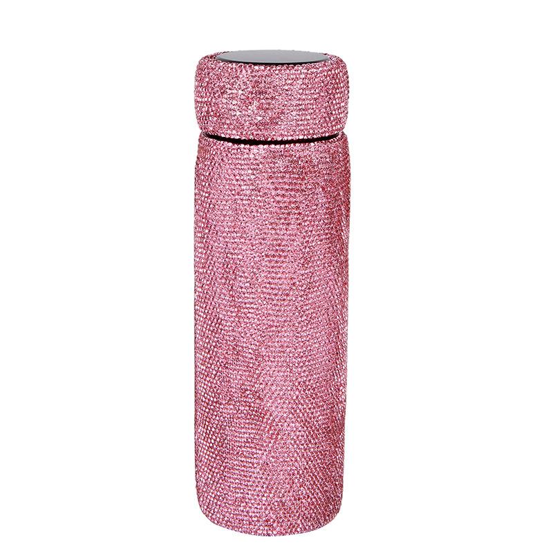 500ml Sparkling Diamond Intelligent temperature display Insulated Cup Stainless Steel Water Bottle Portable Travel Vacuum Flasks