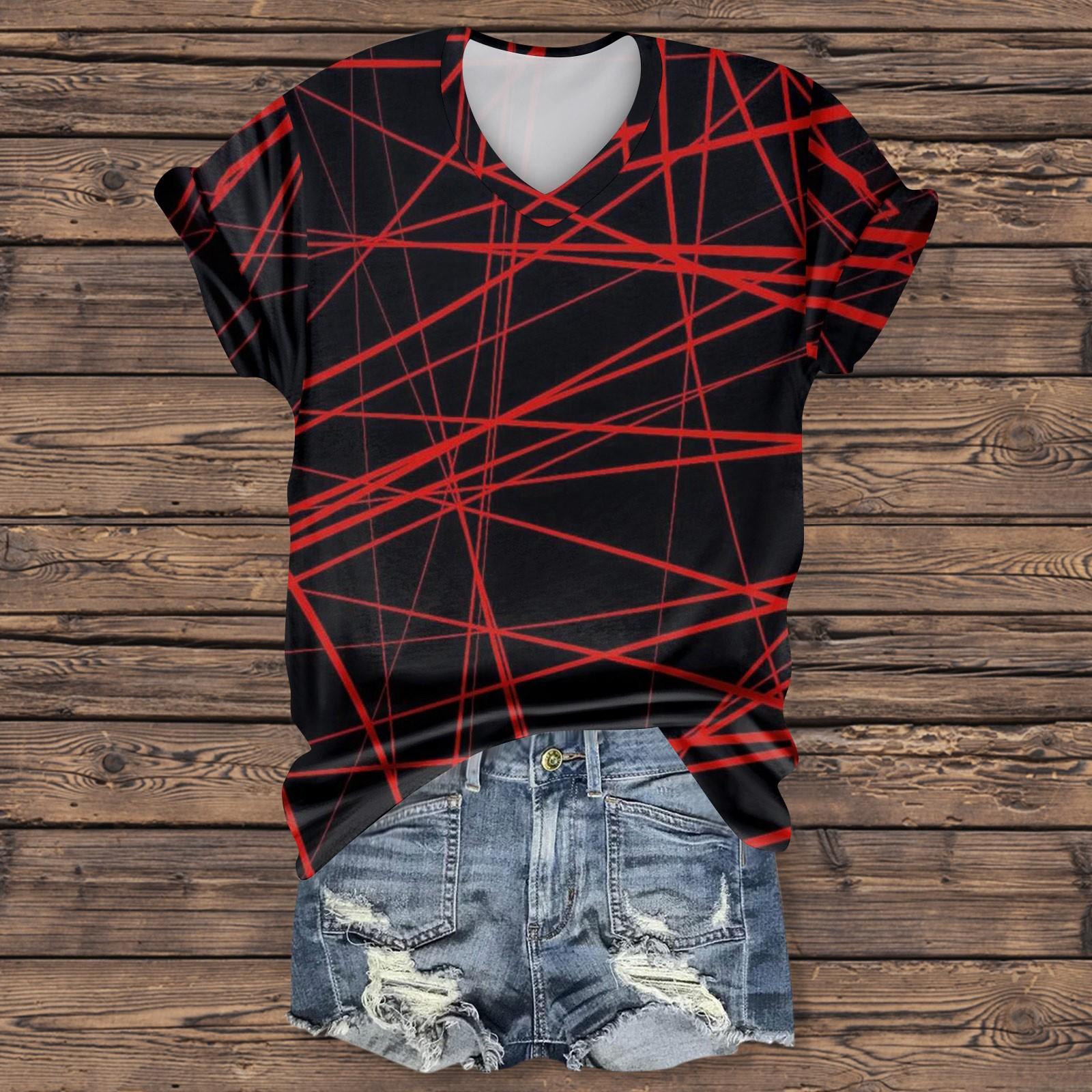 

Женская модная повседневная футболка с коротким рукавом и принтом на Хэллоуин, элегантные топы на Хэллоуин M чёрный