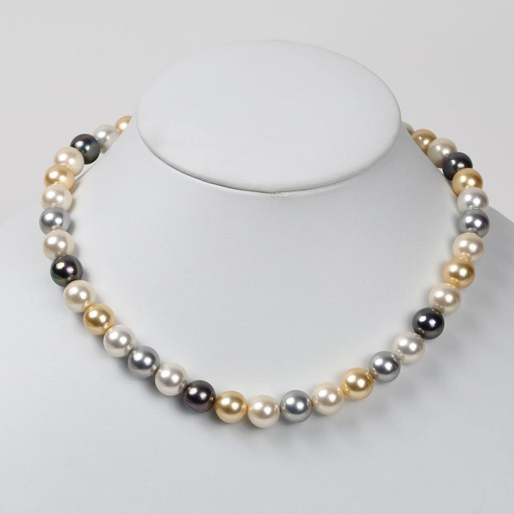[MIONO] [Hergestellt von Yumi Katsura] Perlenkette Yumisienne Groß 10mm Mehrfarbig Beliebte Damen Halskette für Formelle Anlässe Einfach Stilvoll Gefertigt