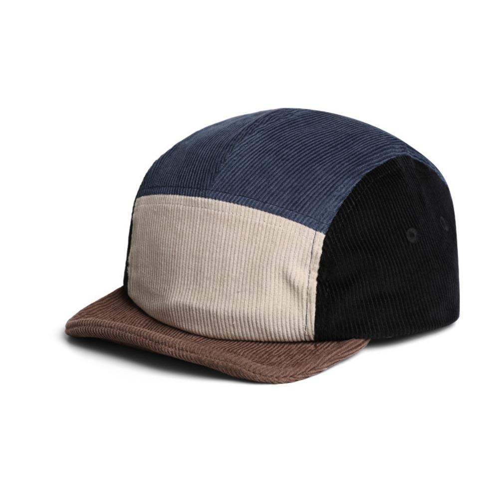 Color Matching Five-panel Sun Hat Short Brim Flat Edge Hat Baseball Cap For Autumn and Winter