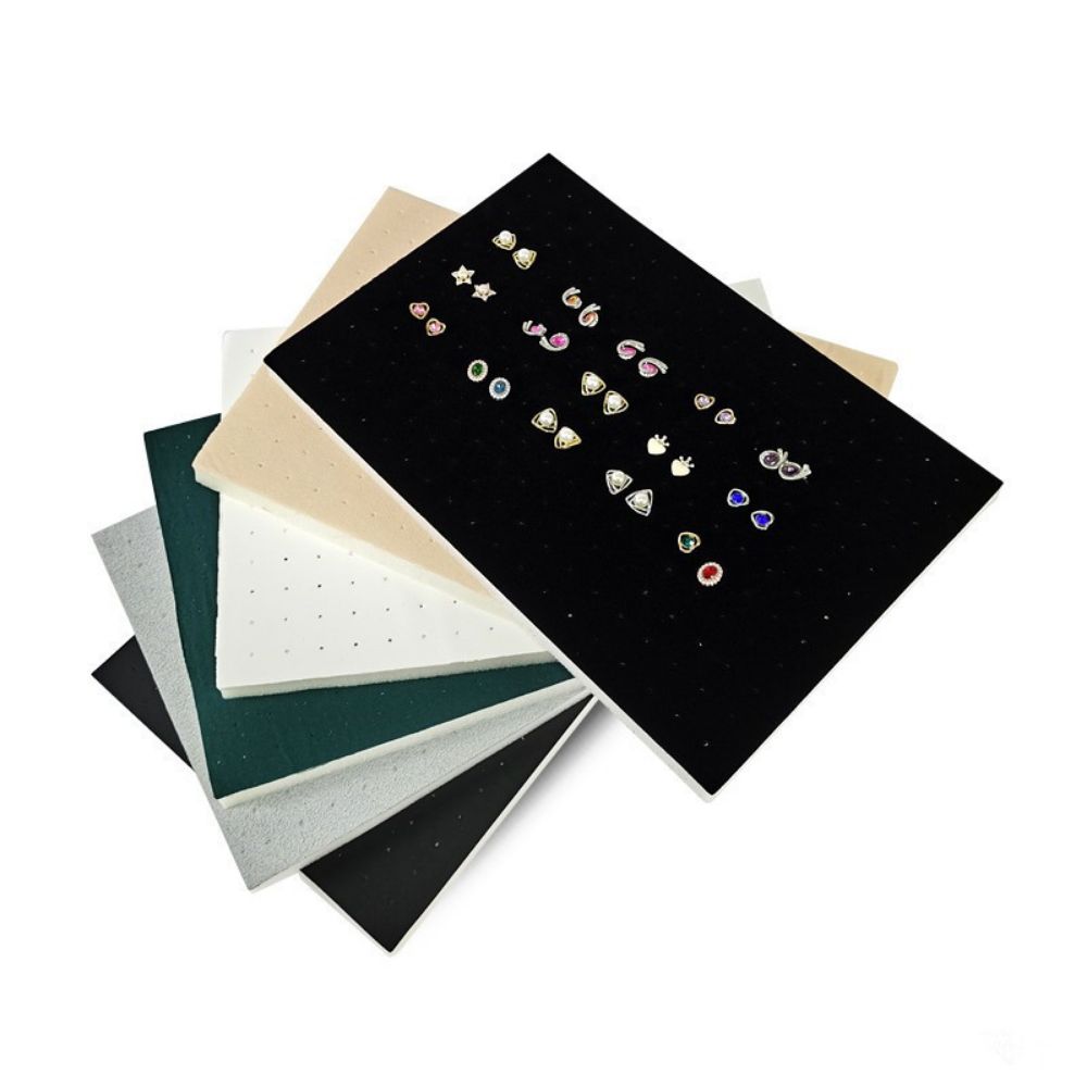 Foam Padding Jewelry Display Tray Velvet/PU Surface Jewelry Showcase Pad Retail Showcase