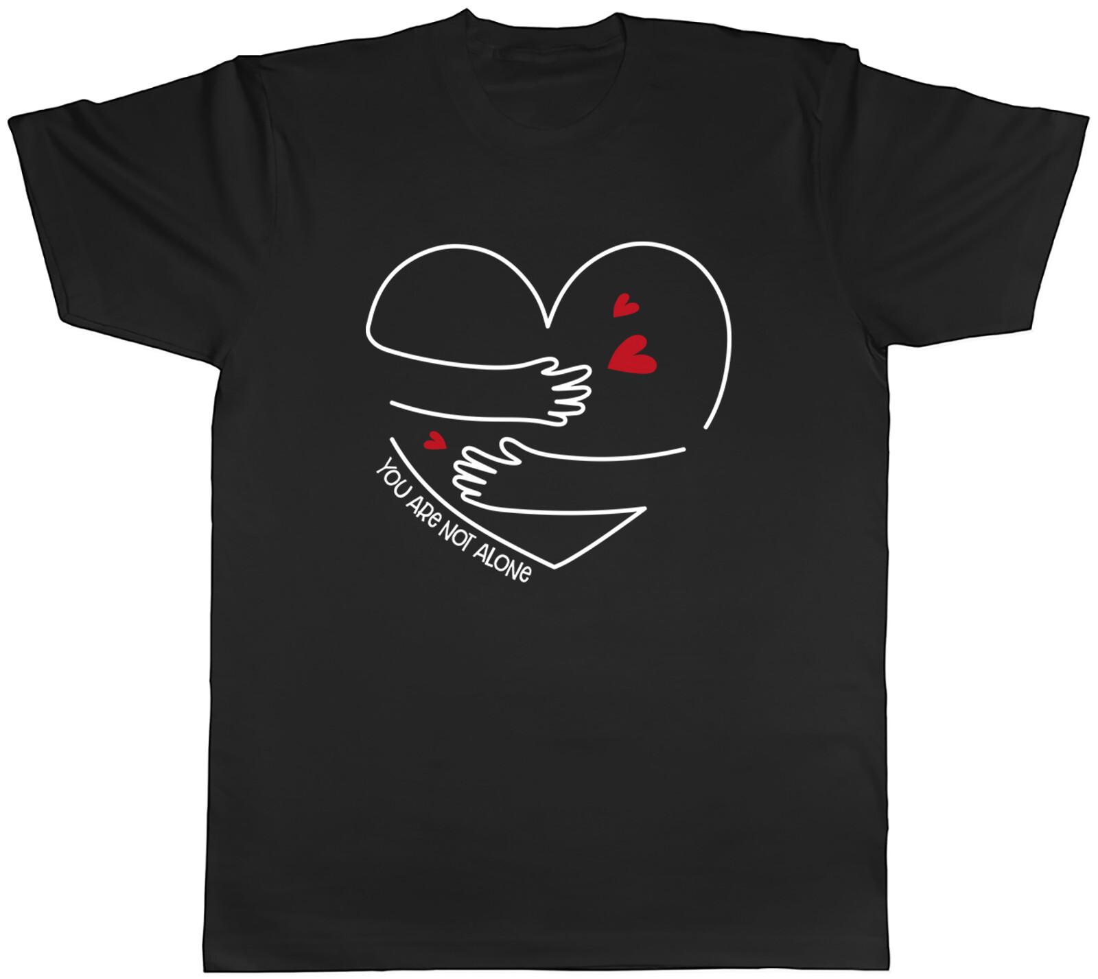 You are not Alone Mens T-Shirt Connection Support Caring Tee Gift S