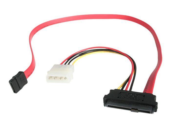 Câble Adaptateur - StarTech - SFF-8482 Vers SATA - 46 Cm - Alimentation LP4 - Rouge