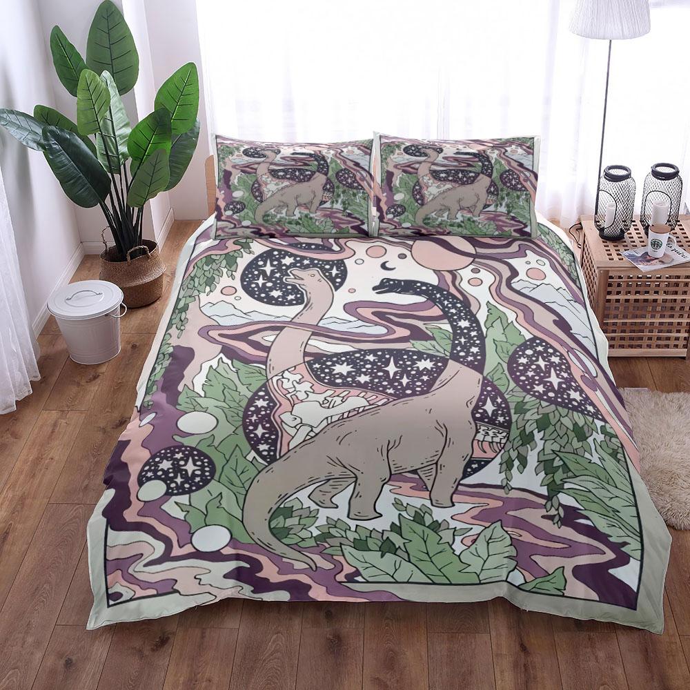 Jurassic Dinosaurs Ancient Bedding Set King Queen Twin Single Size Duvet Cover Pillow Cases Bed Linen Set