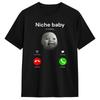 Funny Niche Baby Gen Z Meme Ai Viral Giggling AI Laughing TShirt Beach Street Style T Shirts Pure Cotton Leisure Tshirt Gift