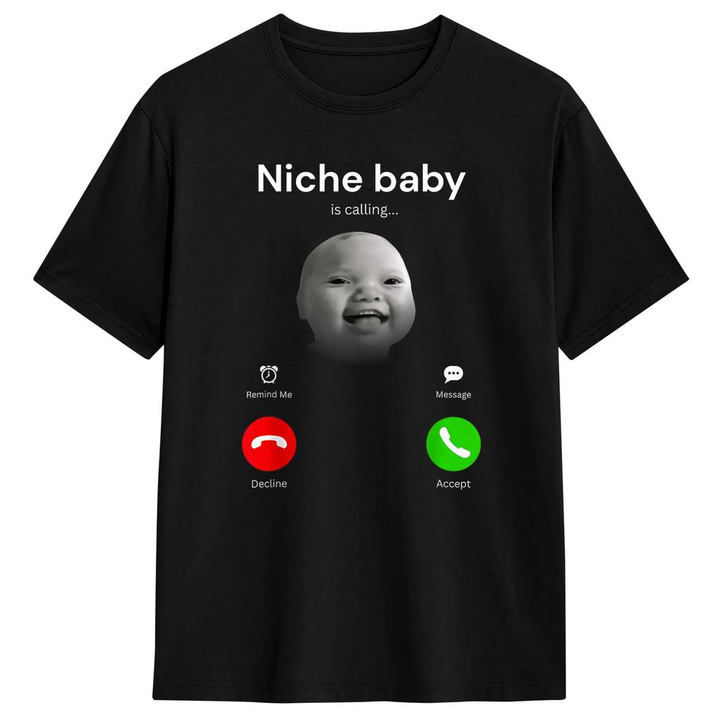 Funny Niche Baby Gen Z Meme Ai Viral Giggling AI Laughing TShirt Beach Street Style T Shirts Pure Cotton Leisure Tshirt Gift