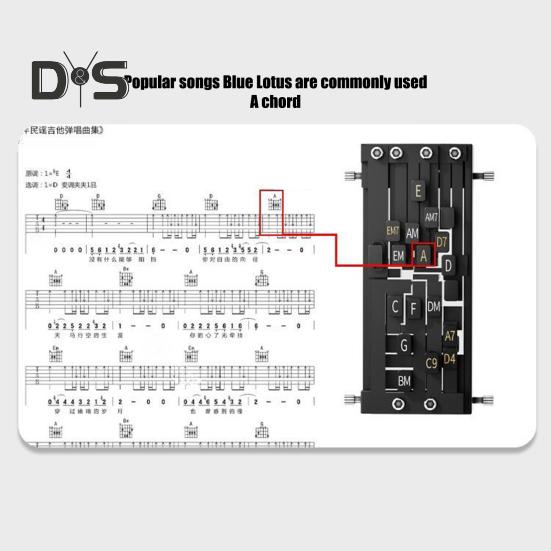 Guitar Aid Chords Trainer Guitar Assisted Tool Learning System for Beginners Adults And Teens Guitar Chord Accessory Practice Aid