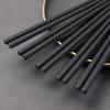 Bookwarm Non-Slip Chopsticks Set 10 Commercial Use Dishwasher Safe Eco-Friendly Reusable (Black)