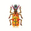 Men Women Enamel Scarab Brooch Fashion Insect Rhinestone Pin Beetle Badge Accessories