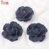 3/5Pcs 3.5/4.5/5/7/7.5CM Denim Artificial Blue Fabric Camellia Flower for Wedding Decor Women Handmade Cloth Corsage Accessory