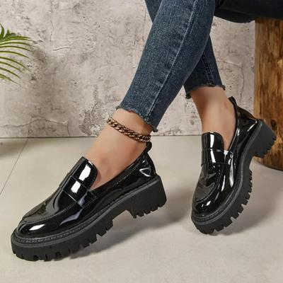Scarpe da Donna in Pelle 2025 Mocassini con Suola Morbida Donna Suole Spesse Comode Slip-on Scarpa Singola Taglie Forti