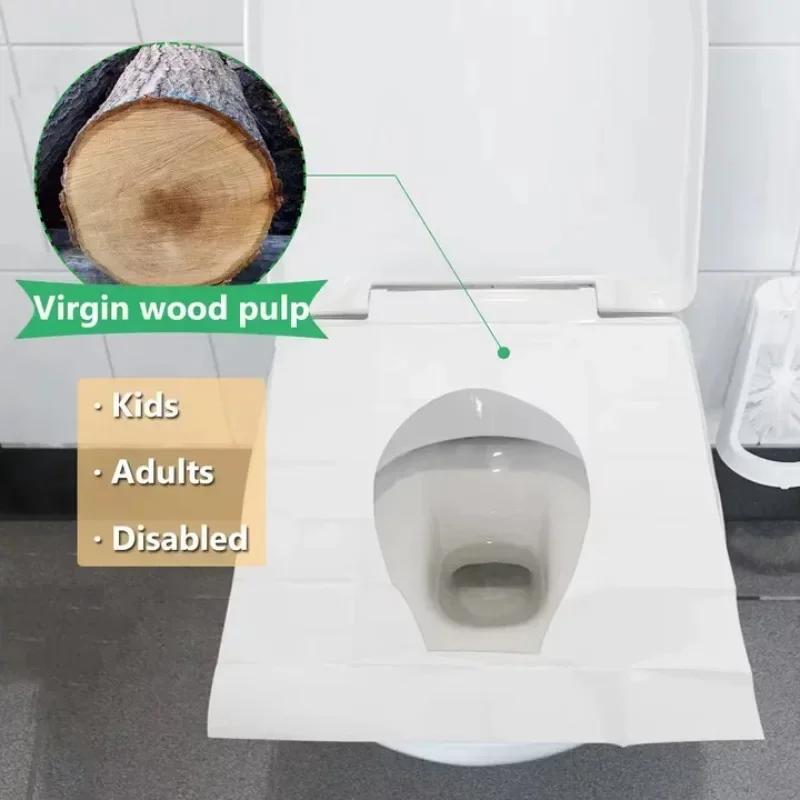 Toilet Seat Cover Disposable Travel Flushable Paper for Adults Kids Potty Training Potty Biodegradable Public Airplane Camping
