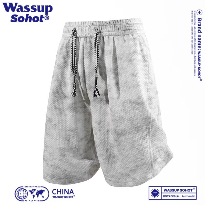 Wassup Sohot Men s Tie-Dye Textured Casual Shorts S