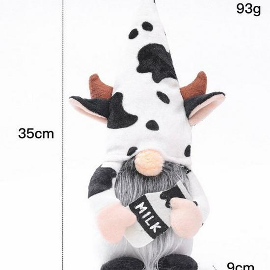 Nordic Coffee Color Faceless Rudolph Doll Ornament
