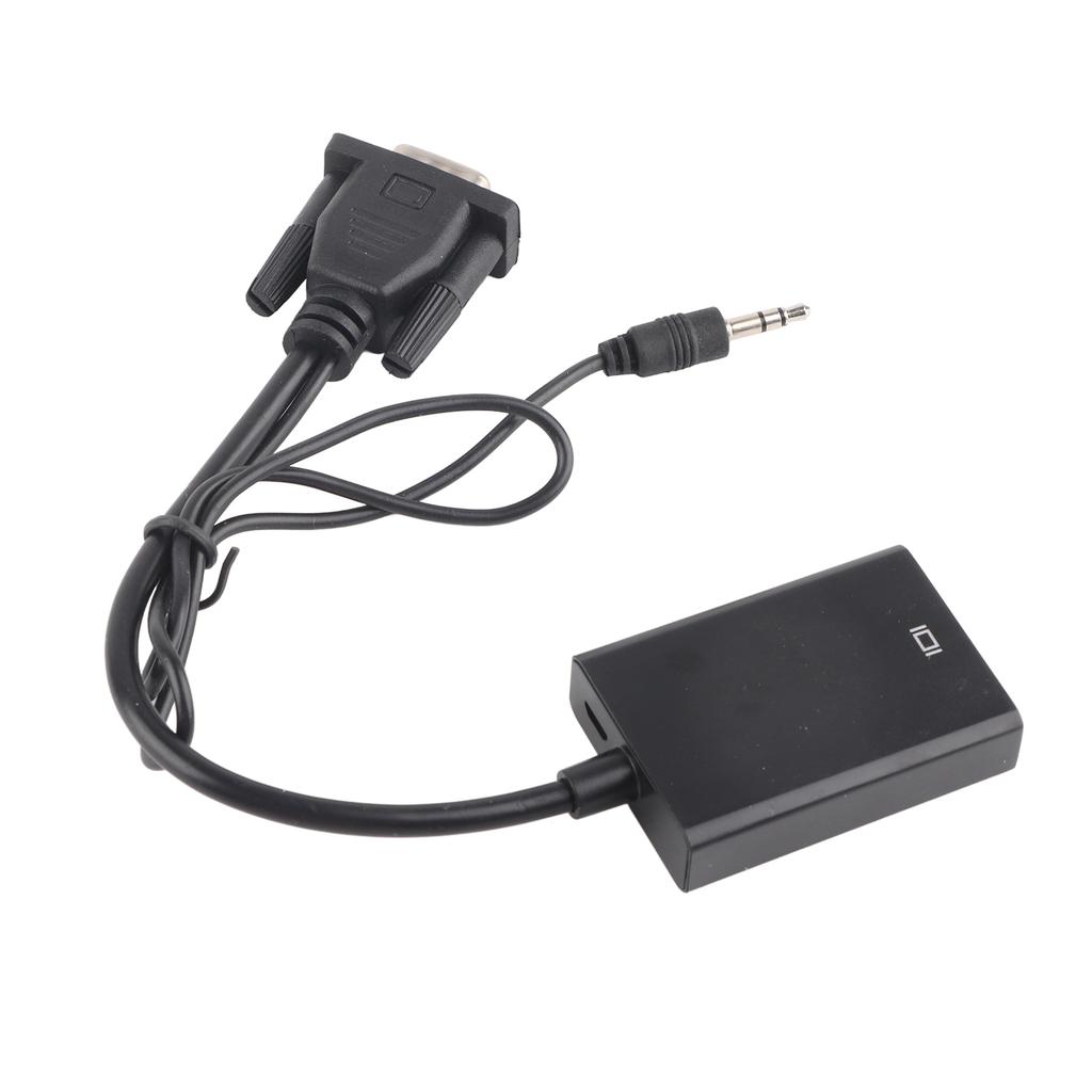 VGA To HD Multimedia Interface Converter 1080p USB Power Supply VGA Adapter with 3.5mm Sound Cable