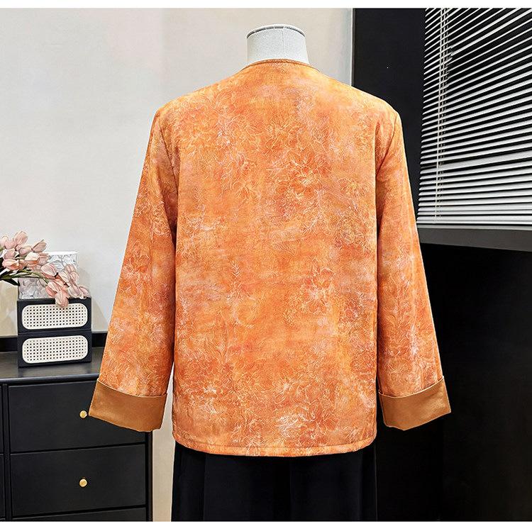 Elegant Chinese Style Spring Jacket for Middle-Aged and Elderly Women – Dignified and Fashionable Cardigan Top