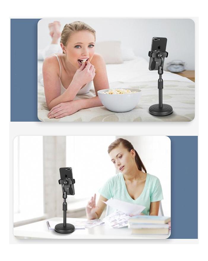 VAORLO 360° verstellbarer Live-Telefonhalter, Telefonständer, Schreibtischhalter, faltbarer Halter für iPhone XiaoMi Huawei