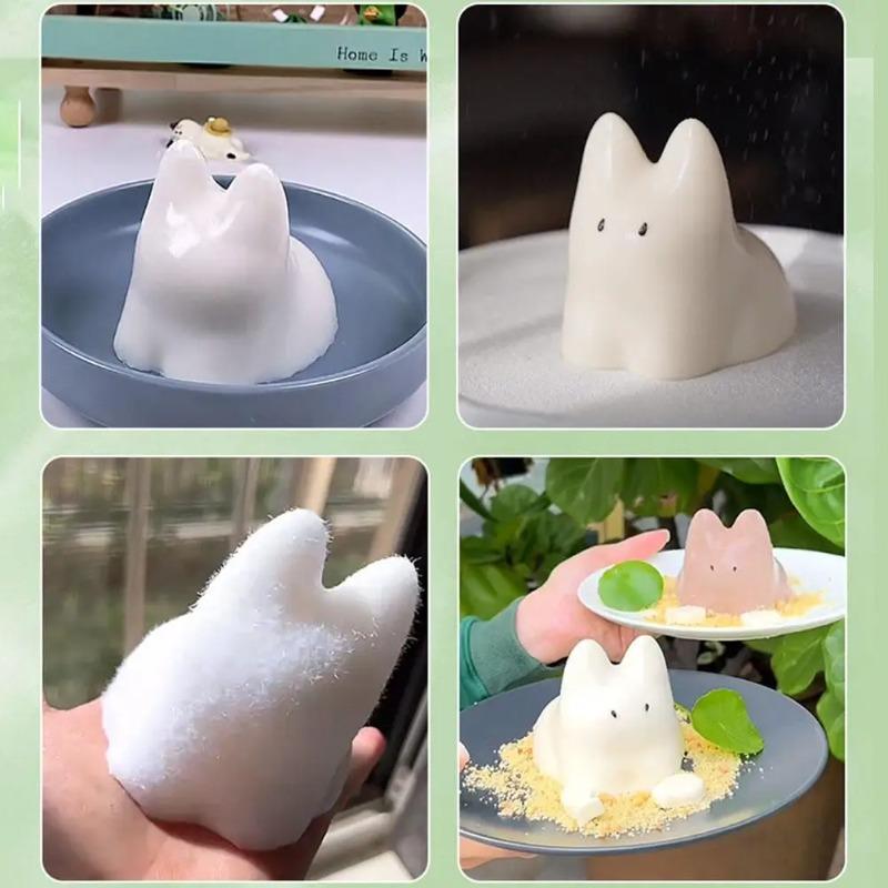 Urocza kreskówkowa forma silikonowa na pudding mleczny z kotem, miseczka na galaretkę, mus, czekoladę, biały zimny proszek lodowy, akcesoria do dekoracji ciasta