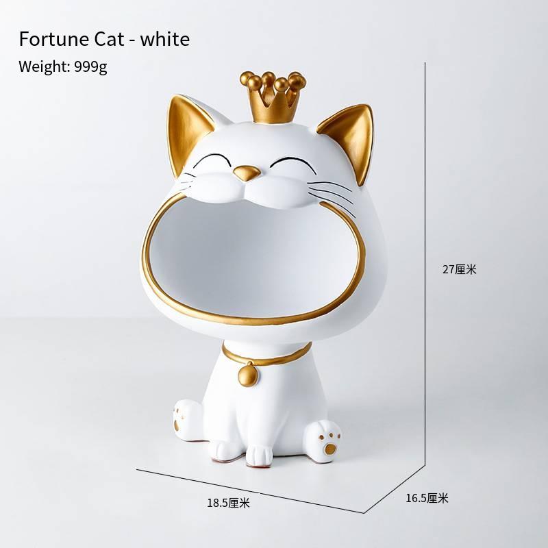 Crown Cat Veranda Dekoration Licht Luxus Heimdekoration Kreatives Wohnzimmer Getrocknete Früchte Süßigkeiten Schlüssel Aufbewahrungsbox Harzdekoration