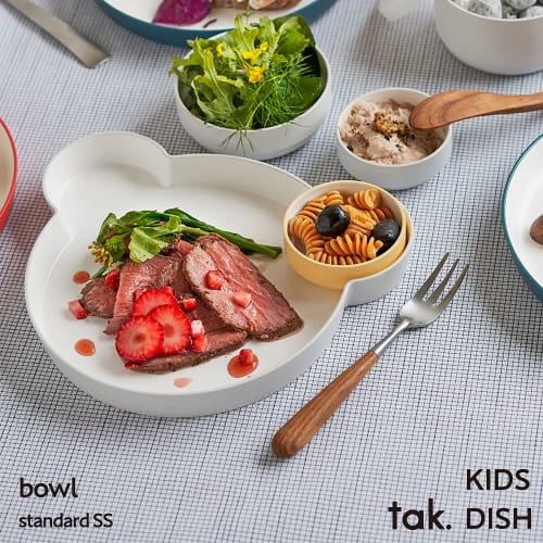 tak KIDS DISH Bowl, Standard SS, JTN-0123-GY (Gray)