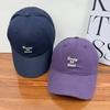 Letter Embroidered Baseball Cap Women's Face Showing Small and Versatile Sun Protection Baseball Cap Big Head Circumference Soft Top Hat Trendy