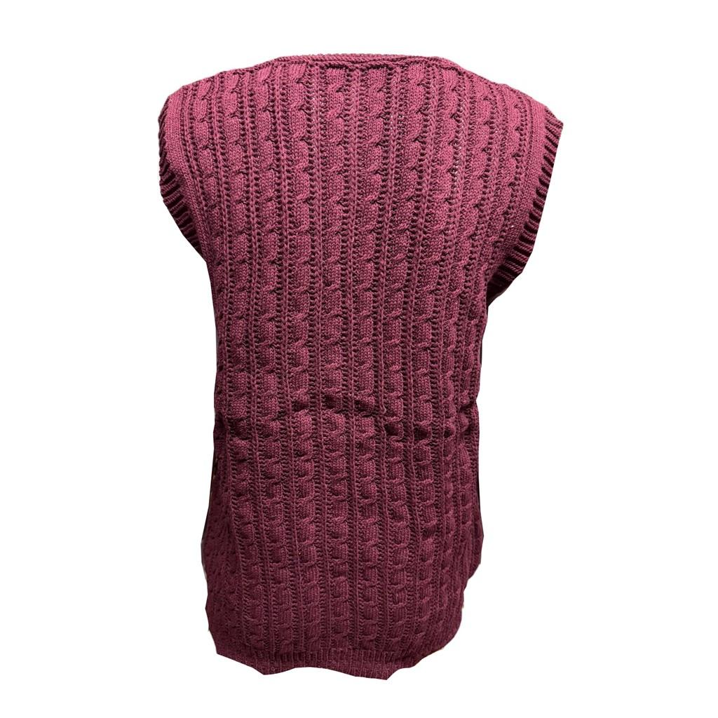 Ciciten Pocket Buttoned Daily Knitwear Women's Vest Mother's Vest