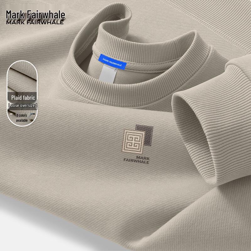 Mark Fairwhale Men's American Trend Loose Fit Crewneck Sweatshirt