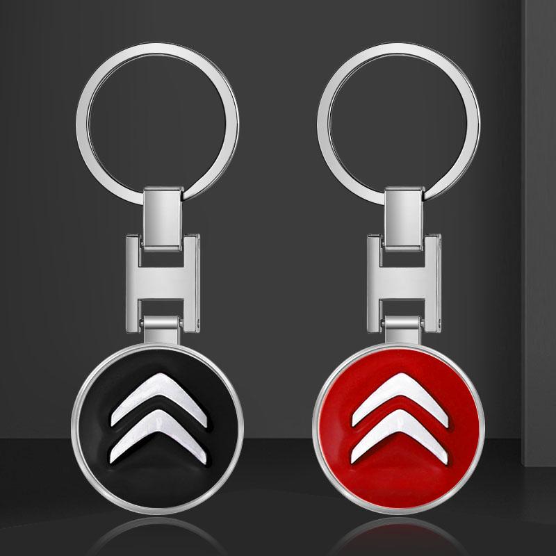 Luxury Car Keychain Car Keychain Car Emblem Logo Auto Accessories For Citroen C1 C3 C4 Grand Picasso C4L C5 C6 C8 VTS Aircross