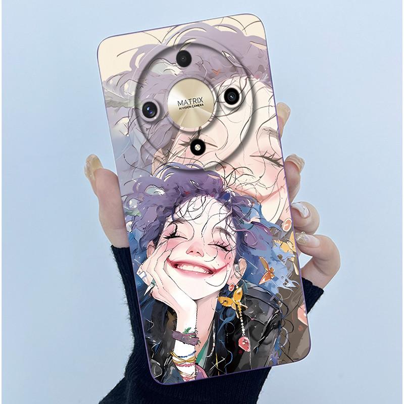 For Honor Magic5 Lite 5G Case Simplicity flower Silicone Soft Back Cases For Magic6 Lite 5G Cover Magic 5Lite 6Lite Bumper Shell