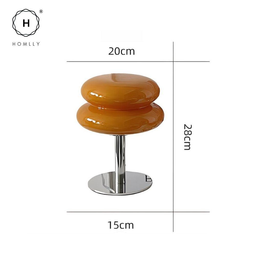 Homlly Mid Century Macaron Glass Table Lamp