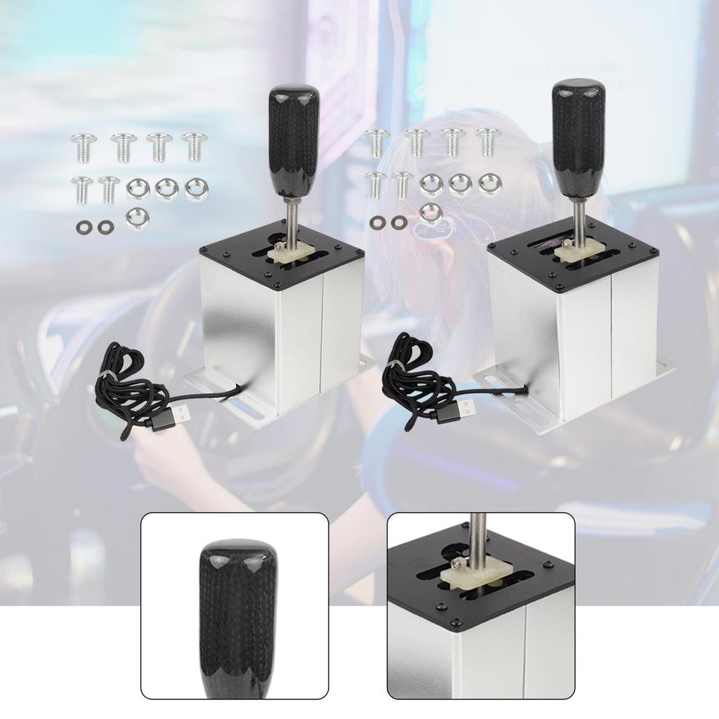 USB Simulator Shifter Aluminum Alloy H Gear Shifter Game Accessory High Performance for PC G29 G27 G920 T300RS