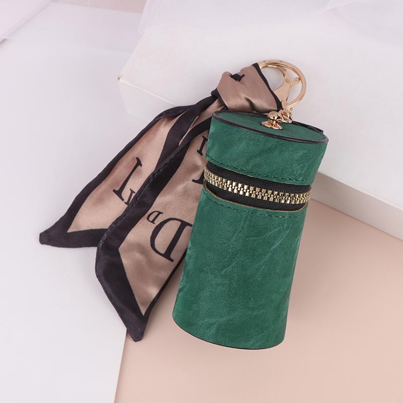 

Винтажный однотонный кошелек для монет, помада, маленькая сумка для наушников, мини-сумка для хранения, брелок для девочек, рюкзак, кулон, подарки зелёный