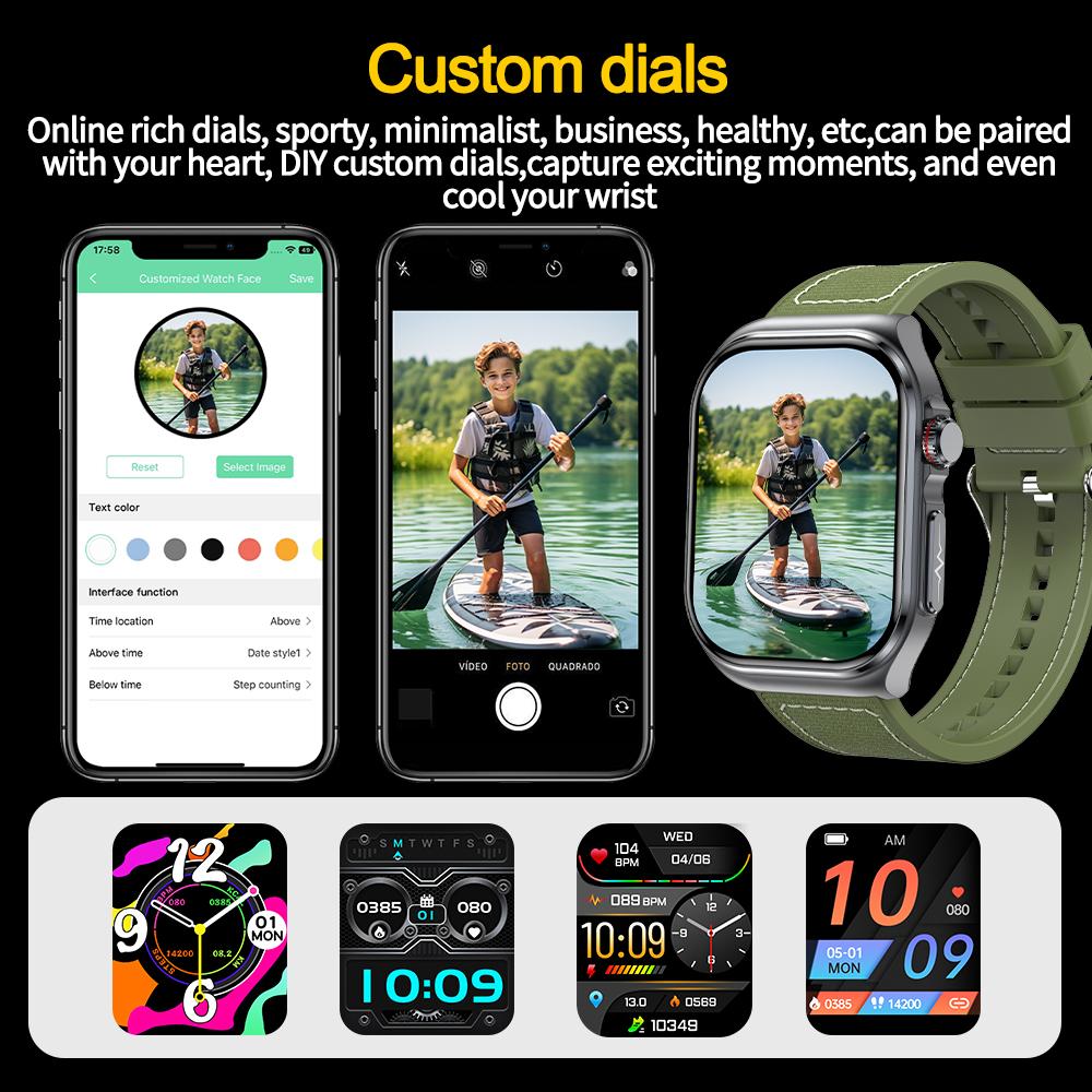SACOSDING Nové chytré hodinky Amoled Muži EKG+PPG+HRV Hodiny Monitorování krevního tlaku Bluetooth Volání Ženy Sport Fitness Tracker Chytré hodinky pro ženy